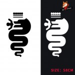 Car Sticker Decal Gloss Black Auto Side Skirt Car Sticker Racing Stripe Side Body Garland for Alfa Romeo MiTo 147 156 159 166